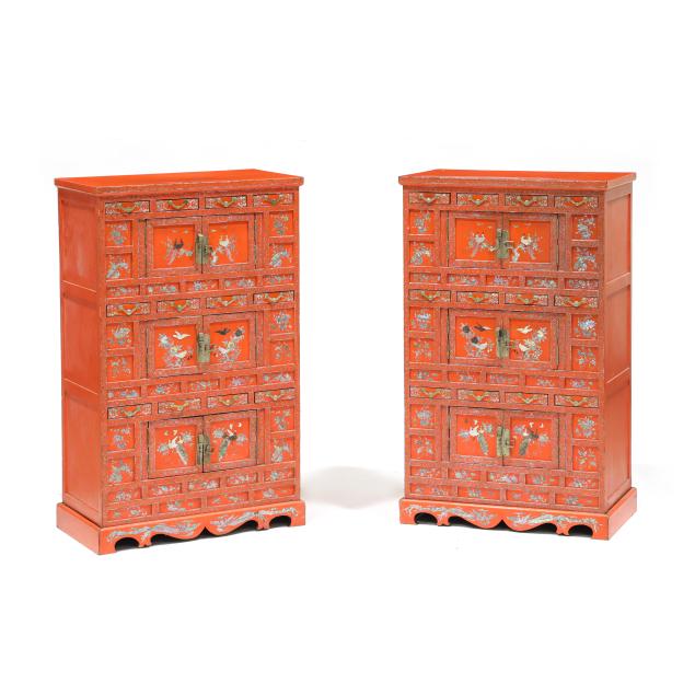 a-pair-of-korean-red-lacquer-i-tansu-i-cabinets-with-mother-of-pearl-inlay