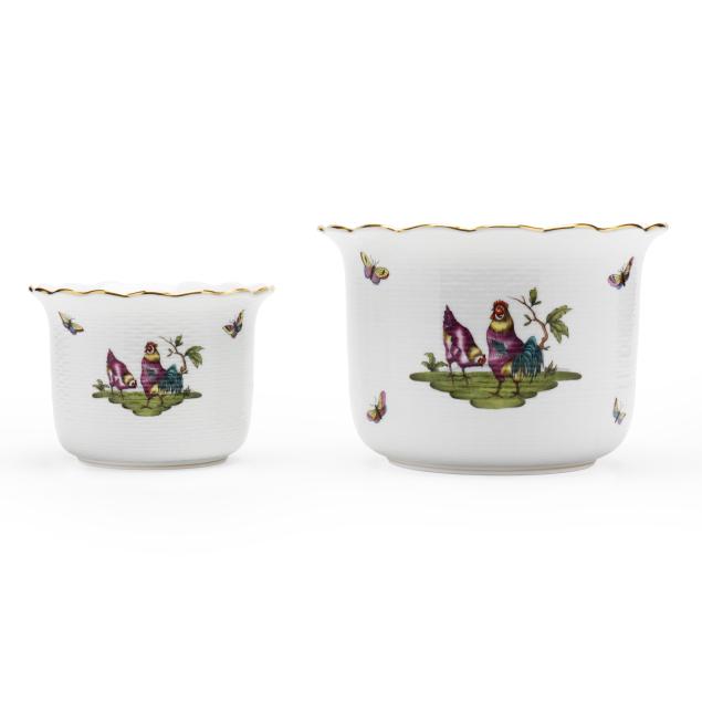 two-herend-i-chanticleer-i-cachepots