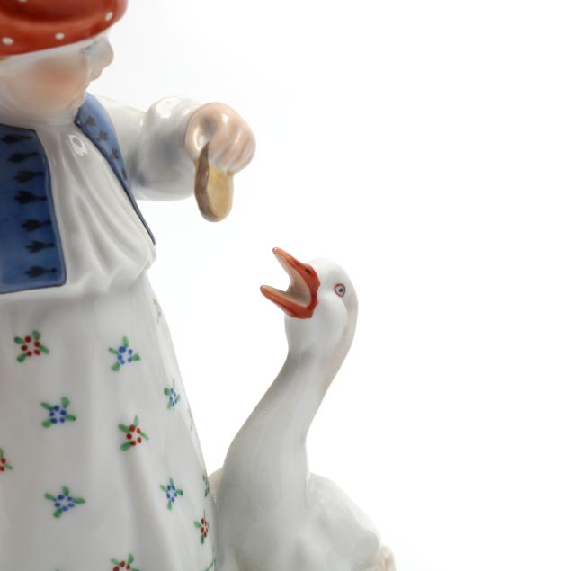 Herend Traditional Hungarian People, Three Figurines with Geese