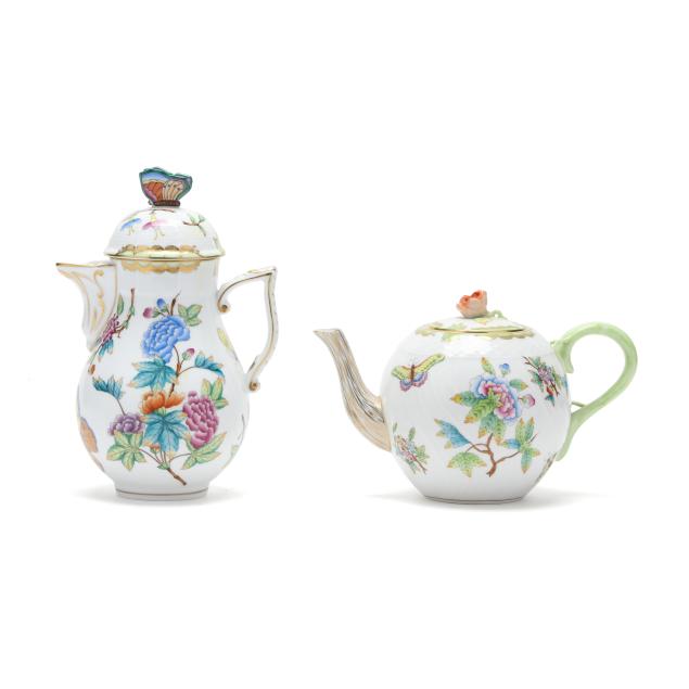 herend-i-queen-victoria-i-small-coffee-pot-and-teapot