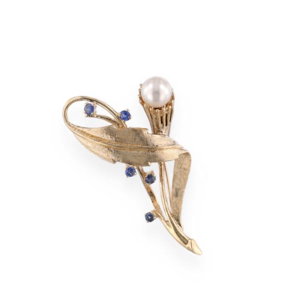 gold-sapphire-and-pearl-foliate-motif-brooch