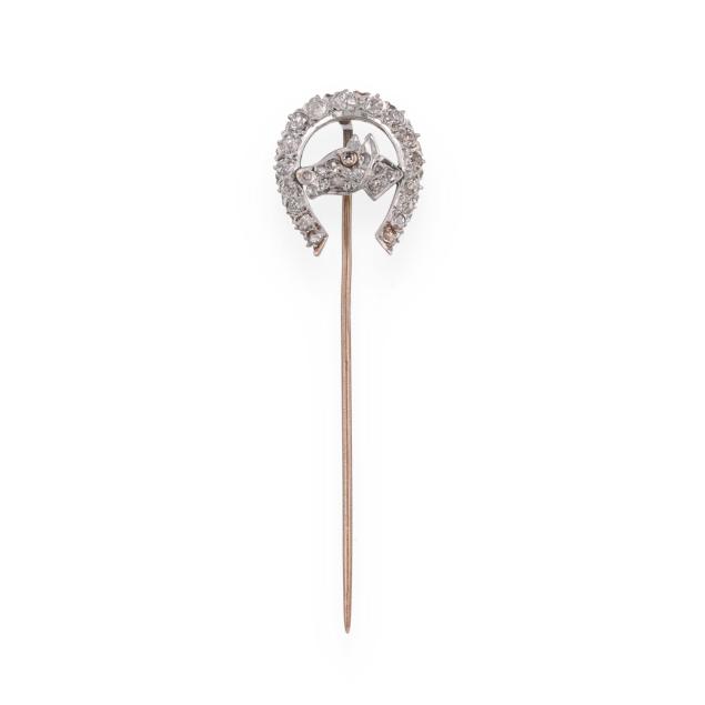 antique-gold-and-diamond-horseshoe-motif-stick-pin