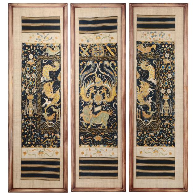 a-set-of-three-chinese-li-people-silk-embroidered-dragon-panels
