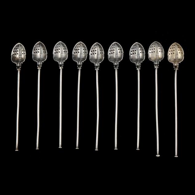 set-of-nine-gorham-sterling-silver-stirrer-sipper-straws