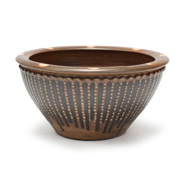 mark-hewitt-nc-b-1955-manganese-and-slip-decorated-stoneware-jardiniere