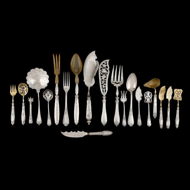 assortment-of-french-silver-and-silver-plated-flatware-servers