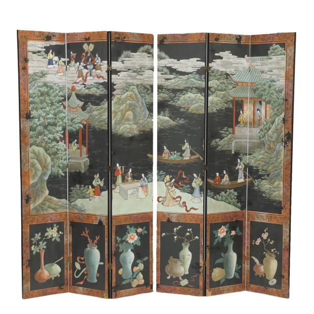 a-tall-chinese-style-six-panel-painted-floor-screen