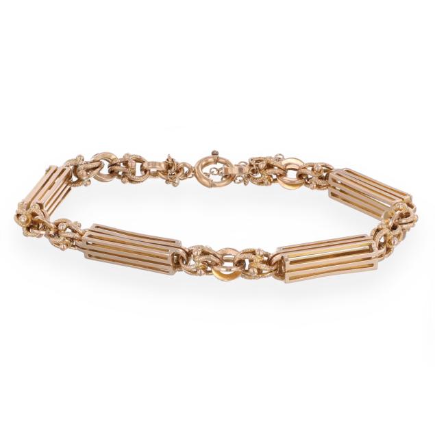 vintage-gold-box-link-bracelet