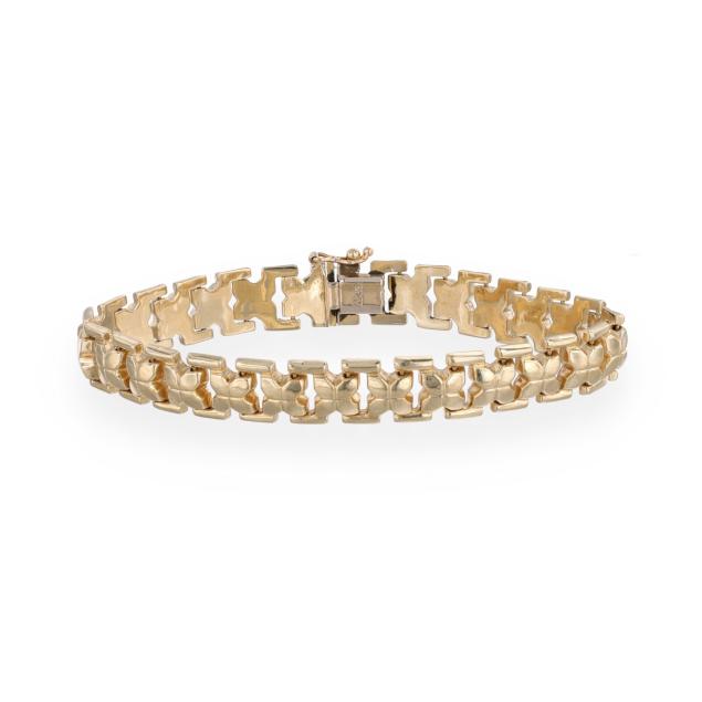 gold-x-motif-link-bracelet-italy