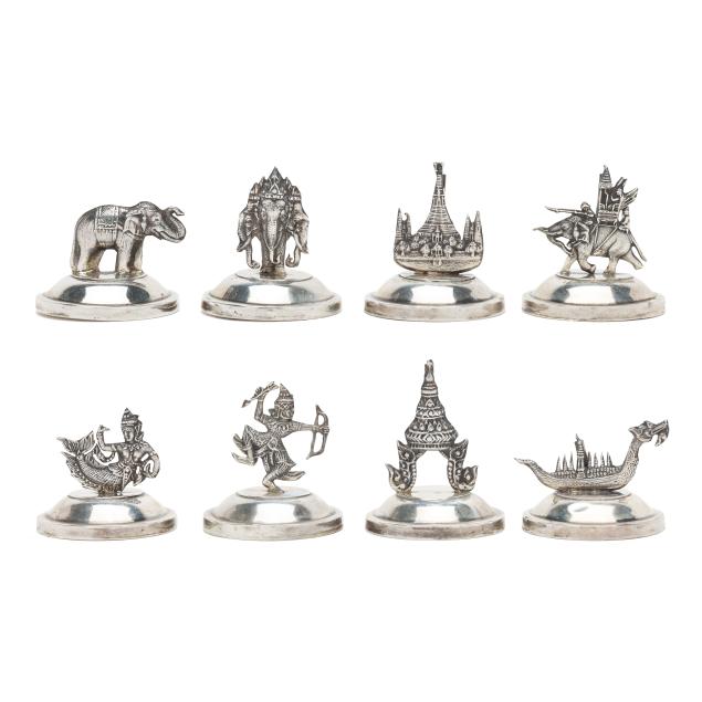 set-of-eight-thai-sterling-silver-place-card-holders