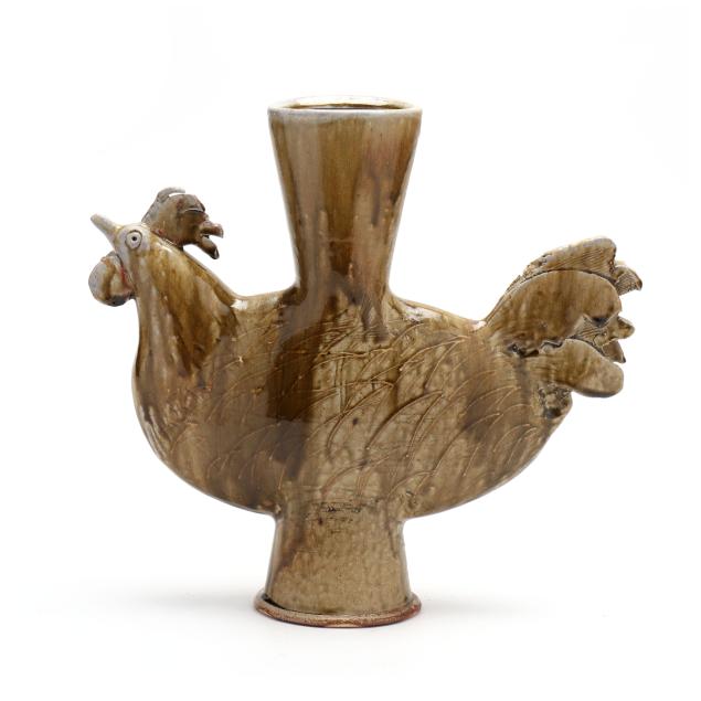 sedberry-pottery-burnsville-nc-chicken-vase