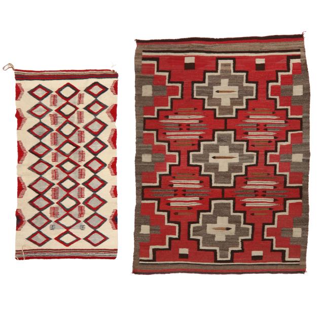 navajo-area-rug-and-southwestern-saddle-blanket