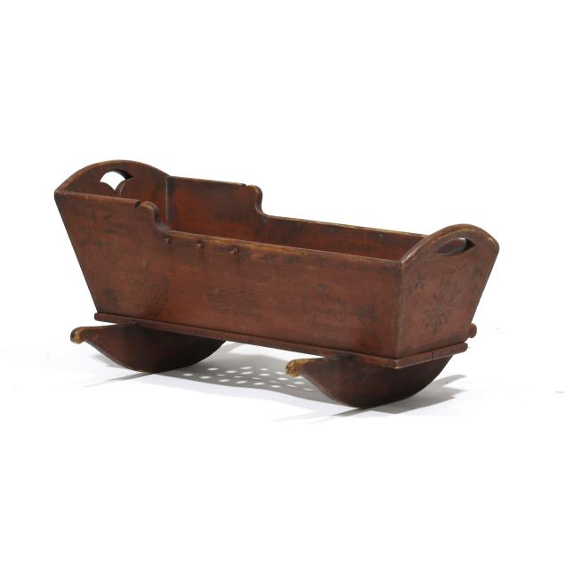 antique-american-painted-cradle