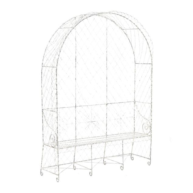 large-wirework-arbour-garden-seat