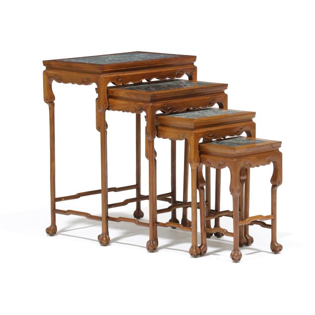nest-of-four-chinese-hardwood-marble-top-tables