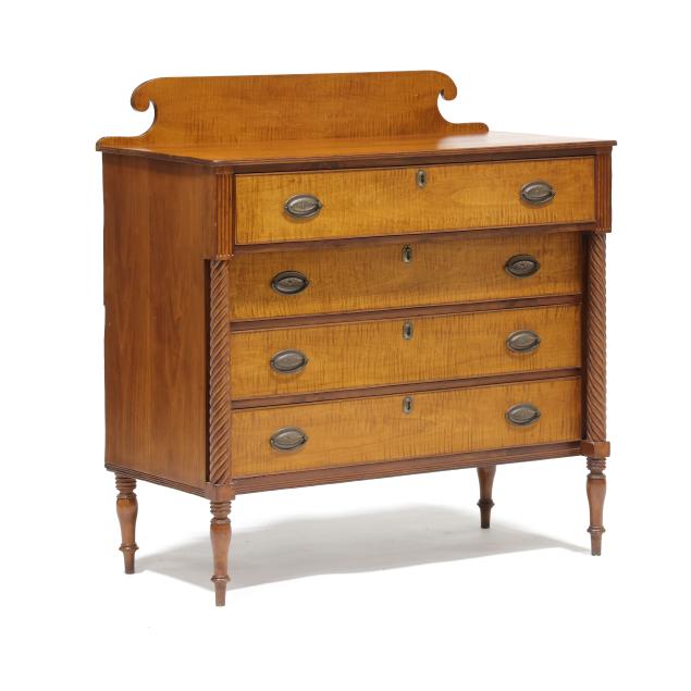 new-england-federal-cherry-and-tiger-maple-chest-of-drawers