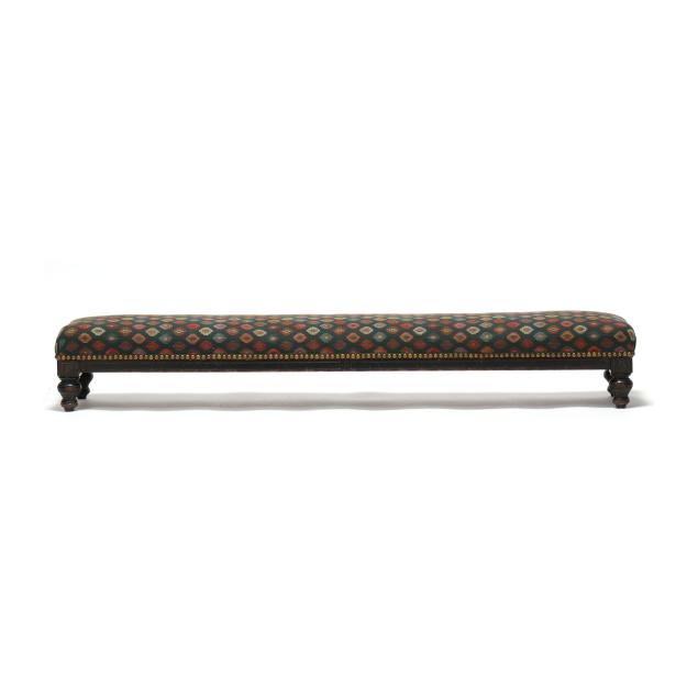 ebonized-and-parcel-gilt-antique-kneeling-bench