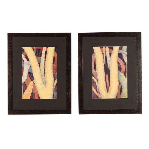 jean-hearst-american-two-framed-works-from-the-i-wild-garden-i-series