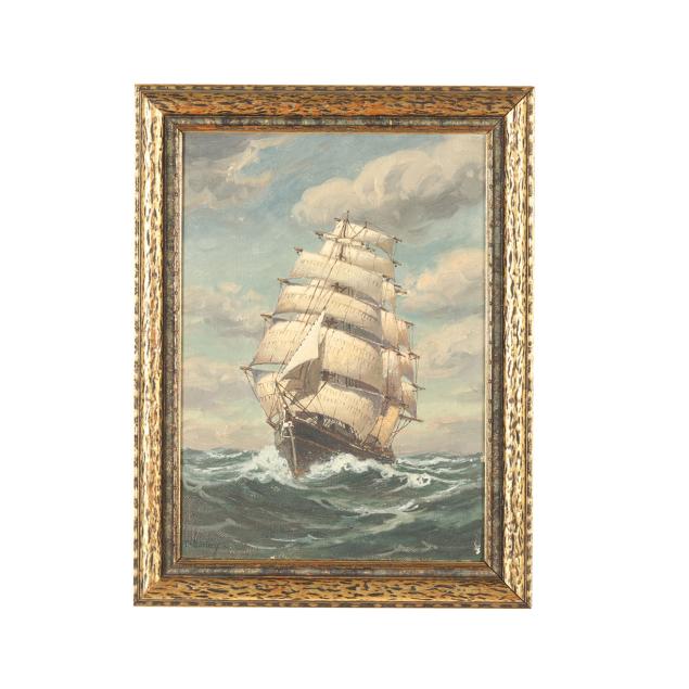 t-bailey-american-early-20th-century-sailing-ship-at-sea