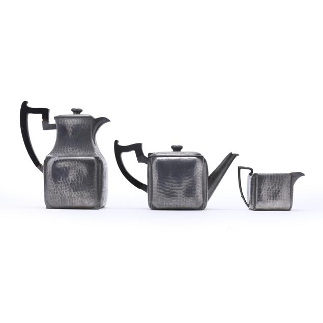 sheffield-hand-hammered-pewter-coffee-and-tea-set-of-three
