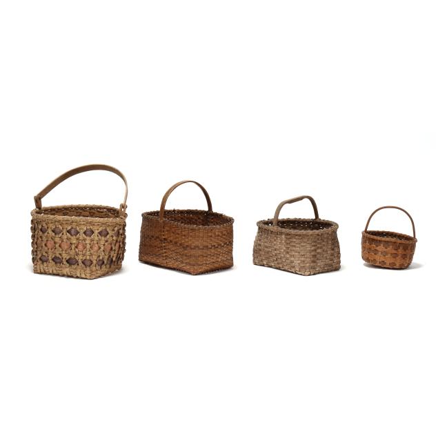 four-vintage-american-stave-type-baskets