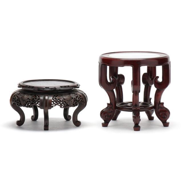 two-chinese-hardwood-display-stands