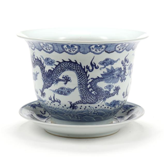 a-large-chinese-blue-and-white-dragon-jardiniere-with-underplate