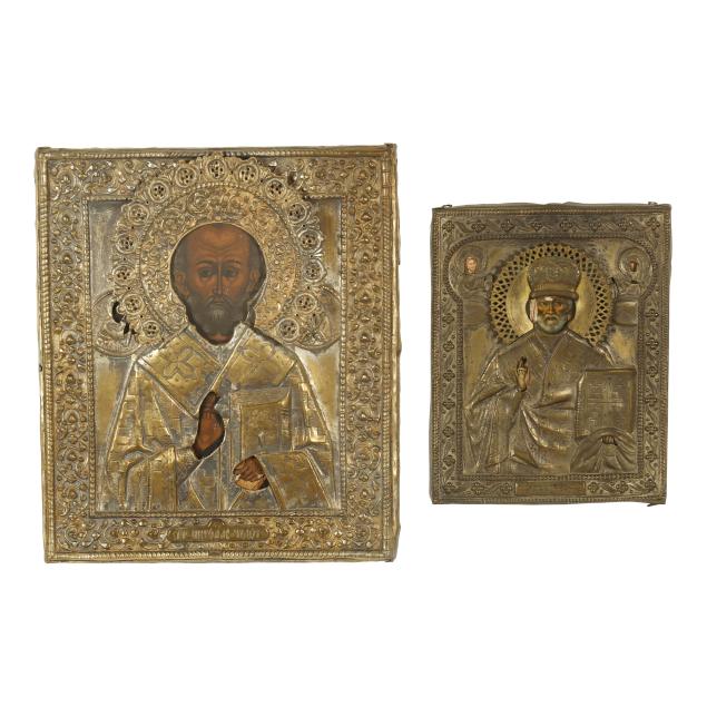 two-eastern-orthodox-painted-icons-of-saint-nicholas-the-wonderworker