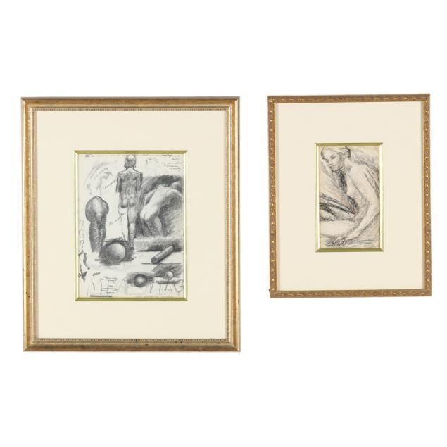 wes-crawley-american-1922-1985-two-figure-sketches-two-works