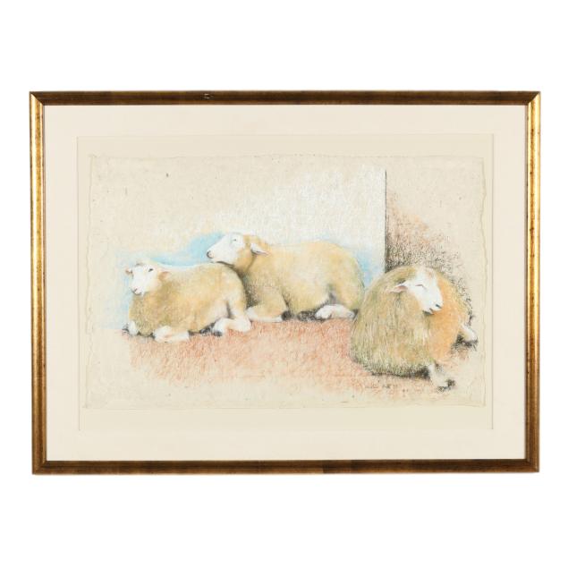 christine-hall-british-20th-century-i-summer-sheep-i