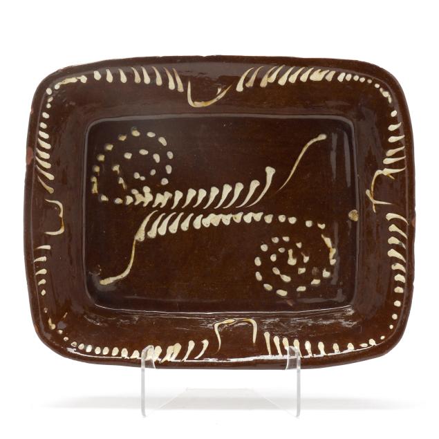large-english-slip-decorated-redware-tray