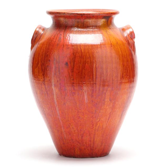 jb-cole-pottery-steeds-nc-chrome-red-floor-vase