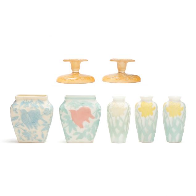 seven-pieces-of-assorted-consolidated-glass