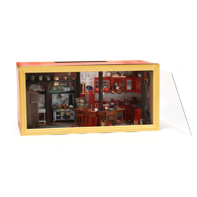 a-miniature-detailed-box-diorama-of-a-country-style-kitchen