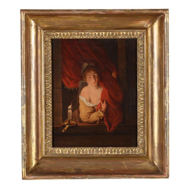 manner-of-gerrit-dou-dutch-1613-1675-woman-with-candle-in-a-window