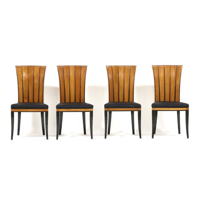 eliel-saarinen-finland-1873-1950-set-of-four-i-cranbrook-i-art-deco-dining-chairs