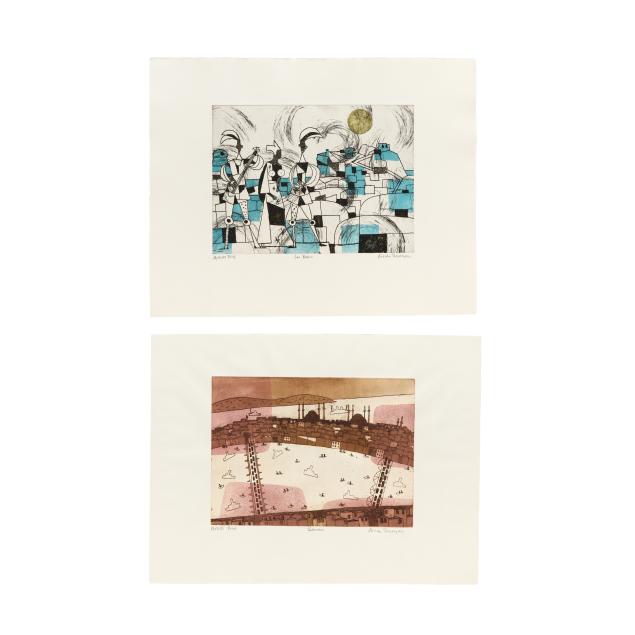 julian-trevelyan-british-1910-1988-i-istanbul-i-i-les-baux-i-two-works