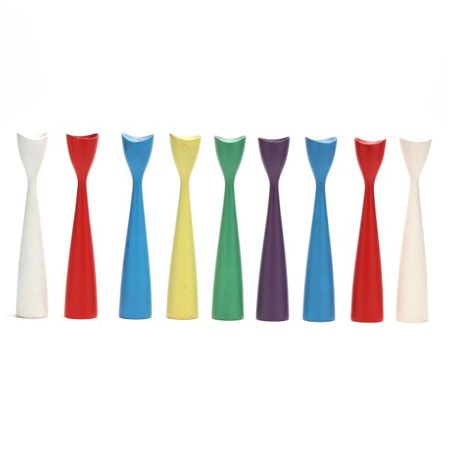 brdr-bonfils-collection-of-nine-multi-color-candlesticks