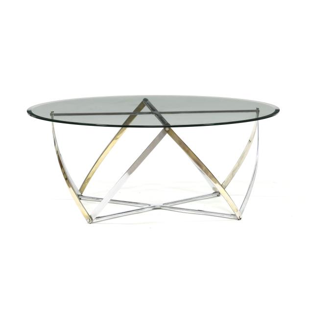 john-vesey-american-1924-1992-chrome-and-glass-cocktail-table
