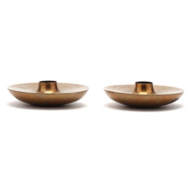 ronald-hayes-pearson-american-1924-1997-rare-published-pair-of-spun-brass-candlesticks