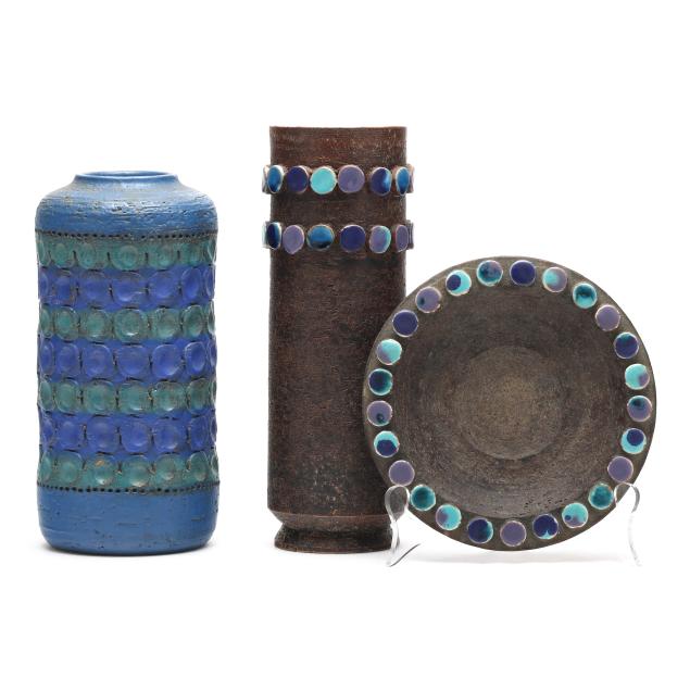 aldo-londi-italian-1911-2003-for-bitossi-three-mid-century-glazed-pottery-forms