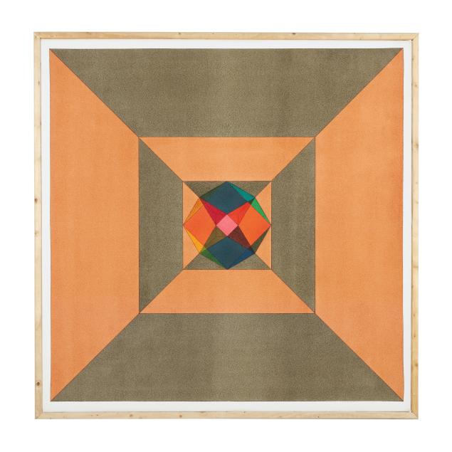 john-hiigli-american-1943-2017-orange-and-brown-cube-prism