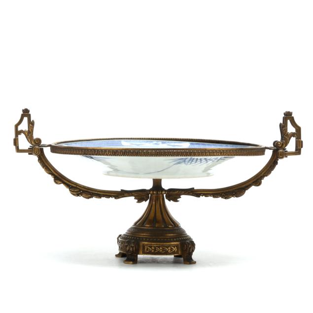 antique-chinese-canton-plate-in-ormolu-mount